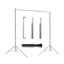 Photo Video Studio Backdrop Stand, 9.19ft Stainless Steel Backdrop Support Sy...