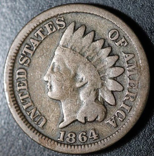 1864 INDIAN HEAD CENT - GOOD+  COPPER NICKEL CN