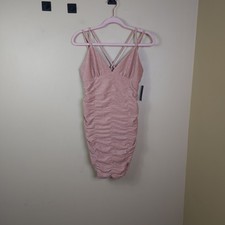 Wild Fable Ruched Bodycon Dress in Shimmer Blush Size XS
