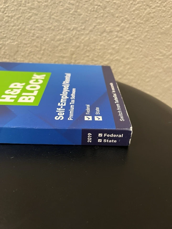 H&R Block PREMIUM 2019 Tax Software Self Employed / Rental Window / Mac turbotax - Image 4 of 4