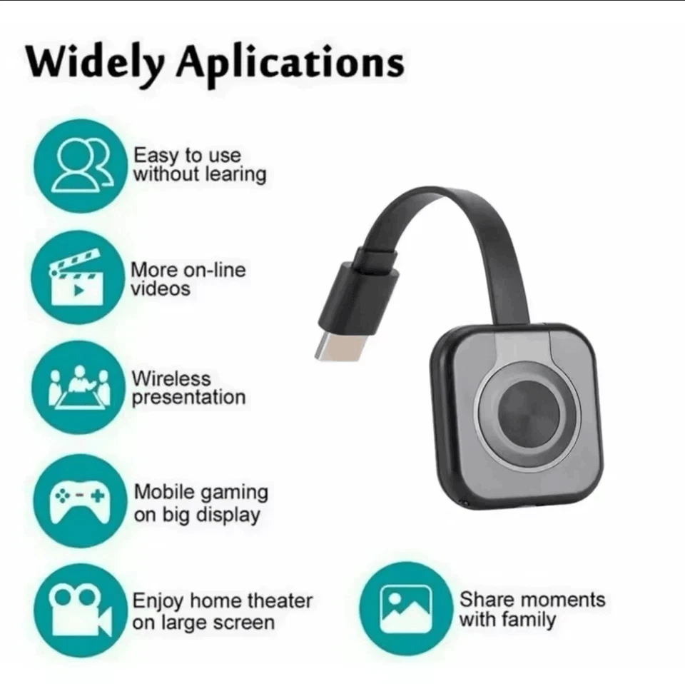2025 4k Wifi Chromecast Device Stream Shows Music Photos Sports from Phone to TV - Image 4 of 4