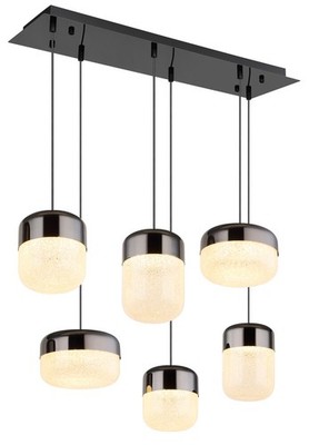 GLOBO CRISTALLICA Hängeleuchte Metall Graphit matt, LED