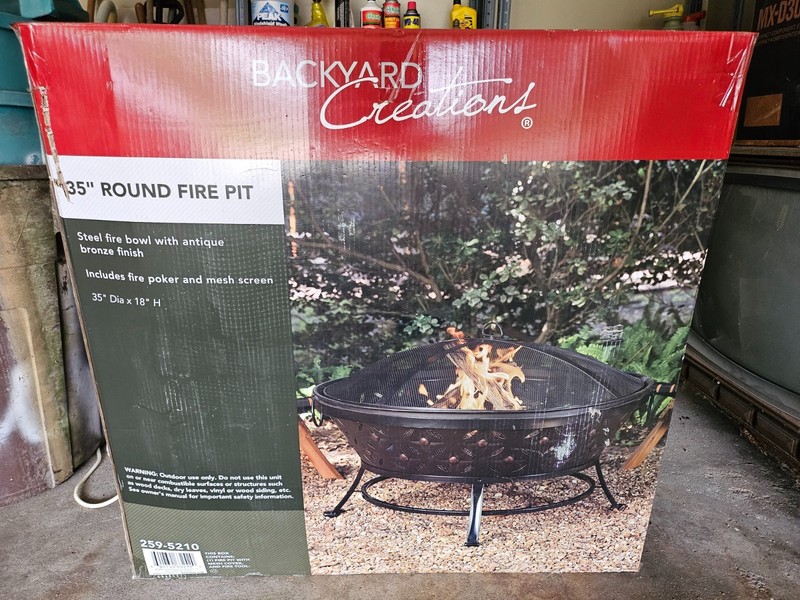 Backyard Creations 35" Steel Fire Pit- Black