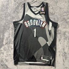 Nike KAWS Bridges Brooklyn Nets Basketball Jersey [FQ4334-008] Men's Sz XL $120