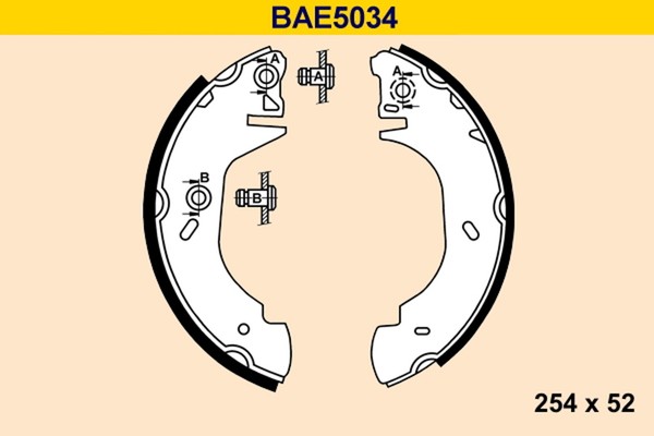 Bremsbackensatz Barum BAE5034 FüR Transit Tourneo Ford Bus EAL EAS EBL EBS ECL-image