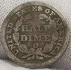 1851 O Seated Liberty Half Dime, Great Type Coin - Silver, R10o
