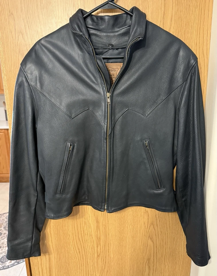 Chaqueta Moto Walter Dyer Cuero Suave Negra Mujer’s Talla 12 (Pequeña) Foto 3 de 4