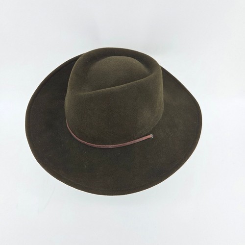 Boy Scouts of America BSA Wool Campaign Leader Hat Medium Green WPL4384 Vintage