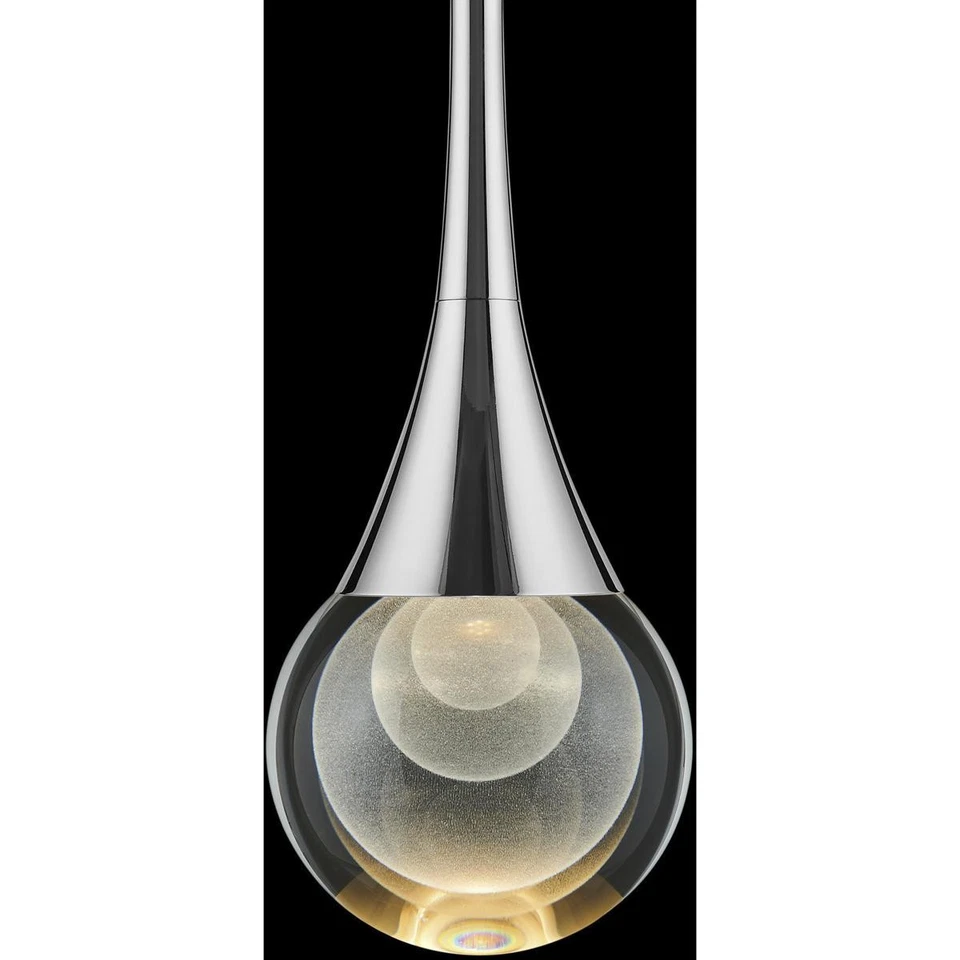 Lite Source LS-19183PN Luna II 1 Light 4.75 inch Nickel Pendant Ceiling Light - Image 2 of 4