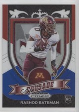 2021 Panini Prizm Draft Picks Crusade Red White & Blue Rashod Bateman #166 bn5