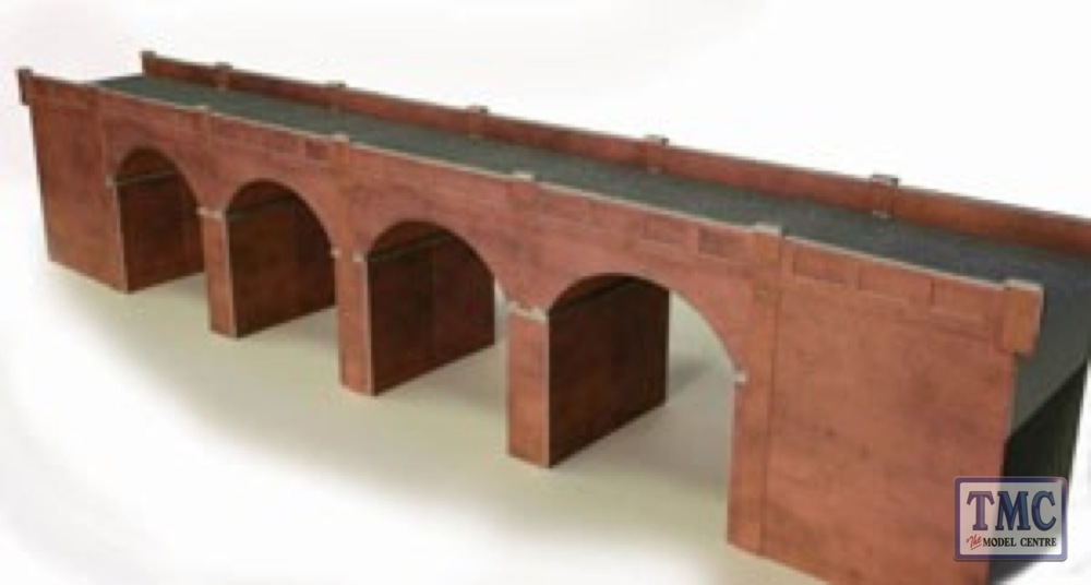 PO240 Metcalfe OO/HO Double Track Viaduct Red Brick Card Kit