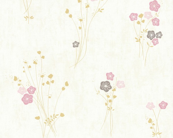 A.S. CréAtion Tapete 8736-37 Grau Beige Rosa Floral Vliestapete Vlies-image
