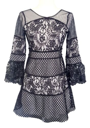 Girls Dress Size 16 Black Lace Bell Sleeves Size Large In Girls Or Juniors Size