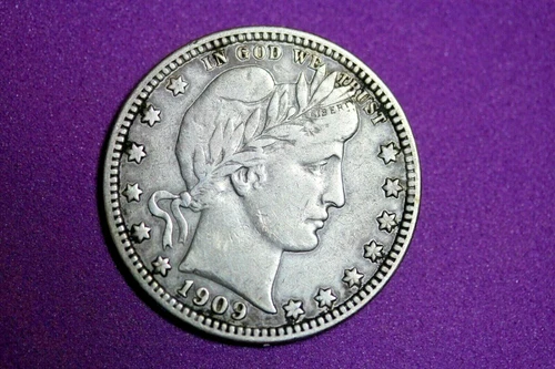 Estate  Find 1909 D- Barber Quarter Dollar!! #K1846