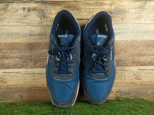 Scarpe da corsa uomo Reebok Classic nylon suola in gomma blu taglia 12 - Foto 6 di 8
