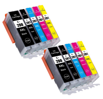 Ink Cartridges Color Set for PGI-280XXL CLI-281XXL Canon TR8622A TR8620A TS702A
