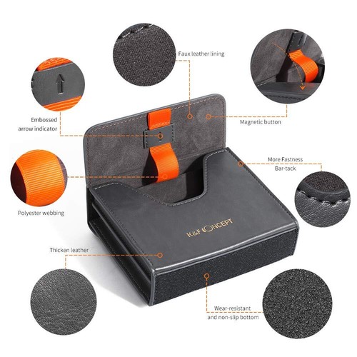 K&F Concept Lens Filter Case Leather Carrying Filter Bag Pouch for Square ND CPL - Picture 8 of 9