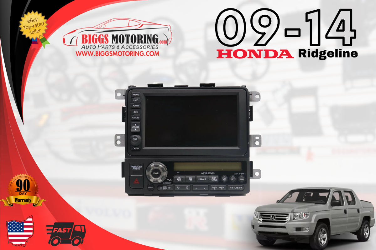 2009-2014 Honda Ridgeline Navigation Radio Display Screen 39110