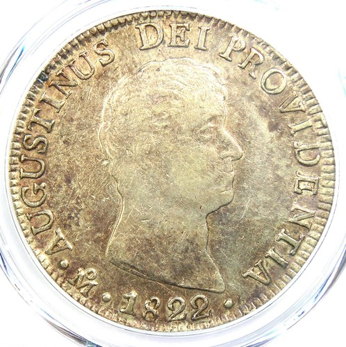 1822 Mexico Iturbide 8 Reales Silver Coin (8R) - Certified PCGS AU Details