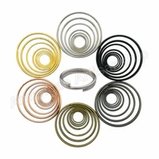 Round Split Ring Small to Large Double Loop Key Rings Keychain Rustproof Metal