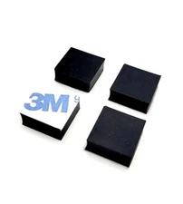 1/2" Square x 3/16" Thick Stick on Rubber Bumpers Feet Non Slip Adhesive Pads