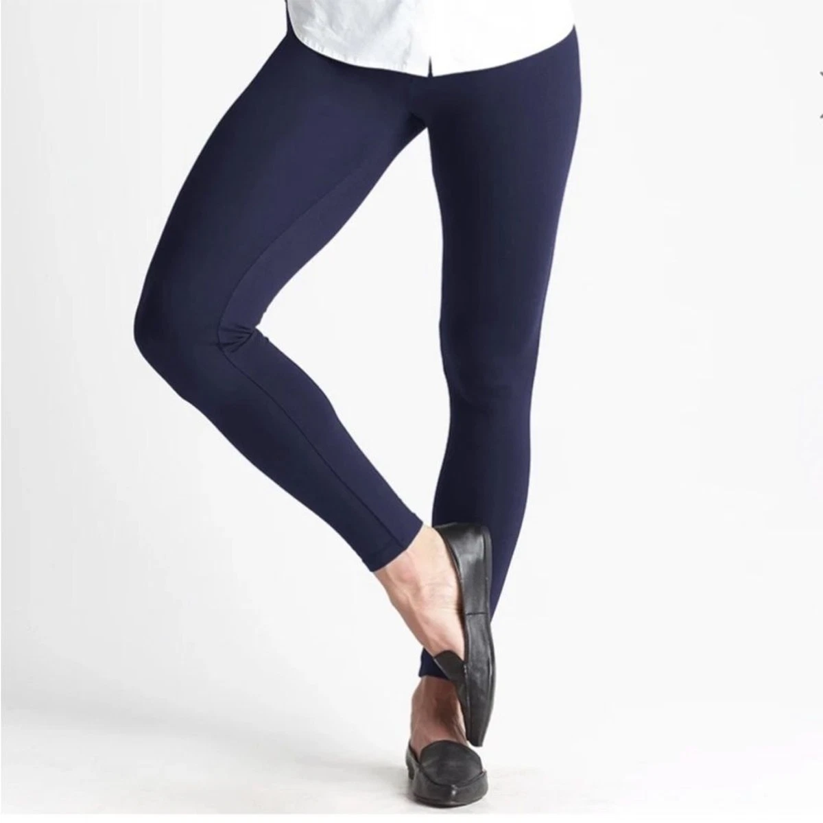 Yummie Rachel Navy Blue Cotton Stretch Shaping Legging L