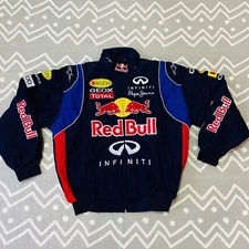 Vintage Retro Red Bull F1 formula 1 embroidered racing graphic jacket Medium