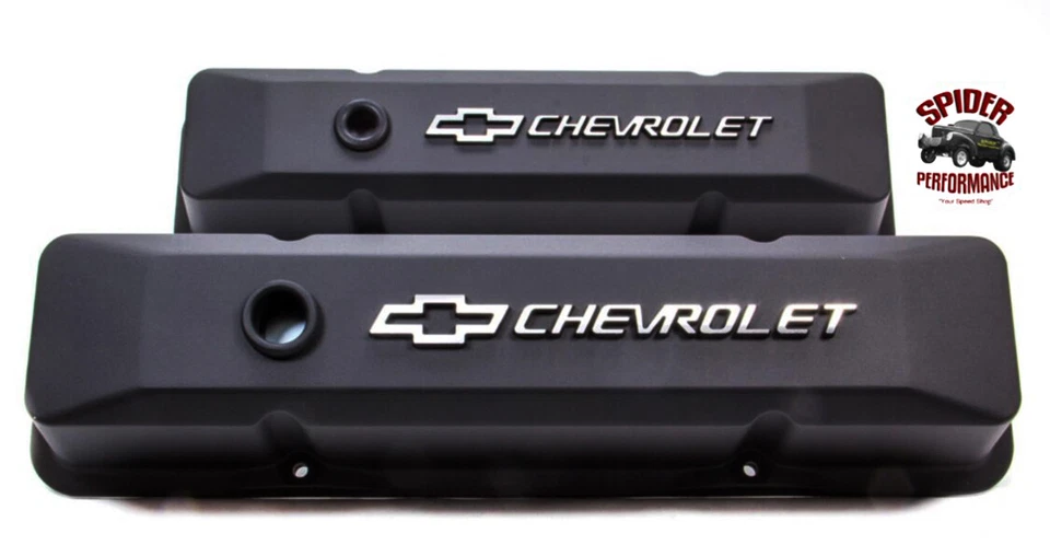 BOWTIE BLACK TALL small block valve covers 1959-1970 Chevrolet - Image 2 of 4