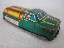 Vintage 1960's tin litho friction toy lumber truck tiny toy Japan