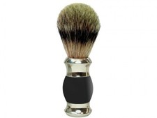 GOLDDACHS SOLINGEN GERMAN BEST BADGER SHAVING BRUSH / SILVER-BLACK  NEW  