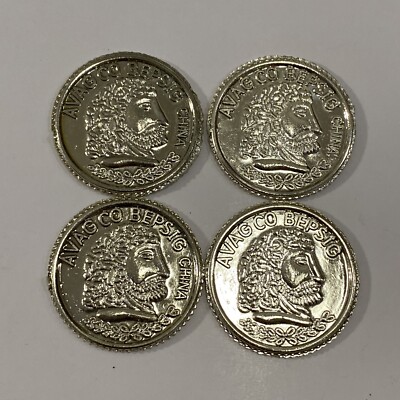(4) Avag Co Bepsig Pirate Roman Coins Tokens Board Game Replacement ...