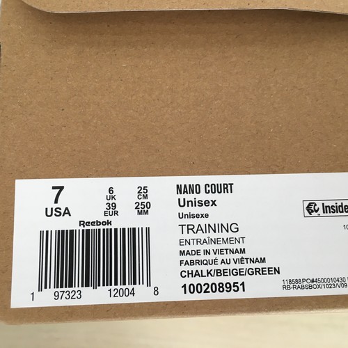 Reebok Nano Court X Recess Sneaker Unisex Men Sz 7 Women's 8.5 Beige Pickleball - Picture 7 of 9