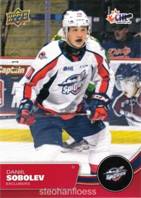 2021-22 Upper Deck CHL Exclusives #81 Daniil Sobolev 009/100 Niagara IceDogs