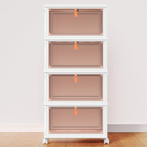 4 Tier Plastic Storage Bins and Boxes Organizer - Stackable with Lids for Bedroo - Picture 8 of 12