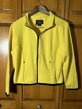 Oarsman 913 Women's Fleece Zip Front Jacket SZ M Yellow