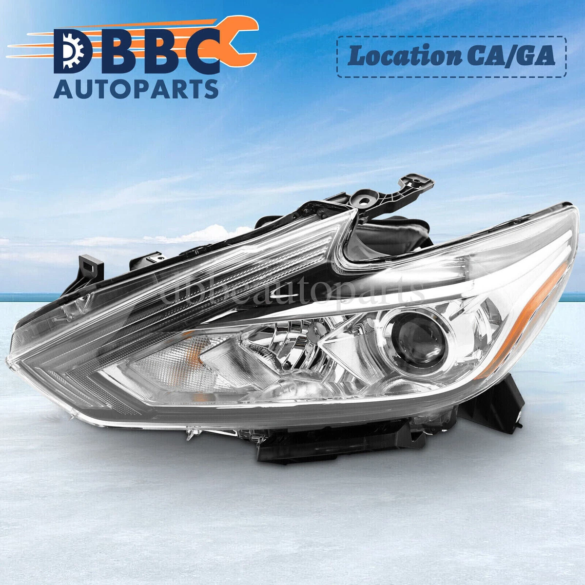 Fit For Nissan Altima 2016 2018 Left Driver Side Headlight Chrome W O LED DRL