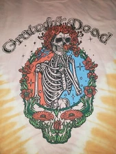 Grateful Dead (Stealie/Skelton Rose) Tie Dye Tshirt (M) Officially Licensed!