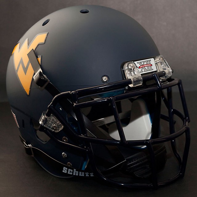 WEST VIRGINIA MOUNTAINEERS *MINI* Football Helmet Nameplate "BIG XII