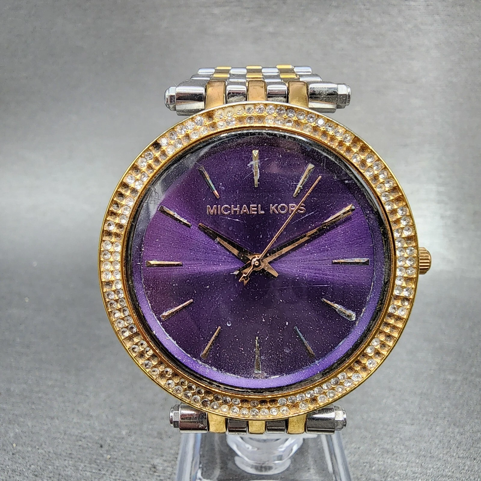 Orologio Michael Kors Darci donna 39mm quadrante viola bicolore tondo MK3353 nuovo batt