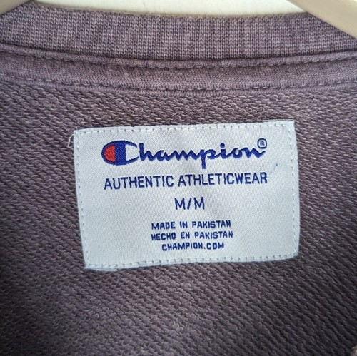 Champion Reverse Weave Crewneck All Over Logo Print Sweatshirt Womens M Medium - Picture 3 of 7