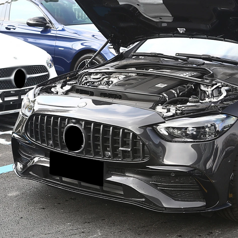 For Mercedes Benz C200 C300 C43 AMG Line 2022-2024 Chrome Front Bumper Grille - Image 4 of 4