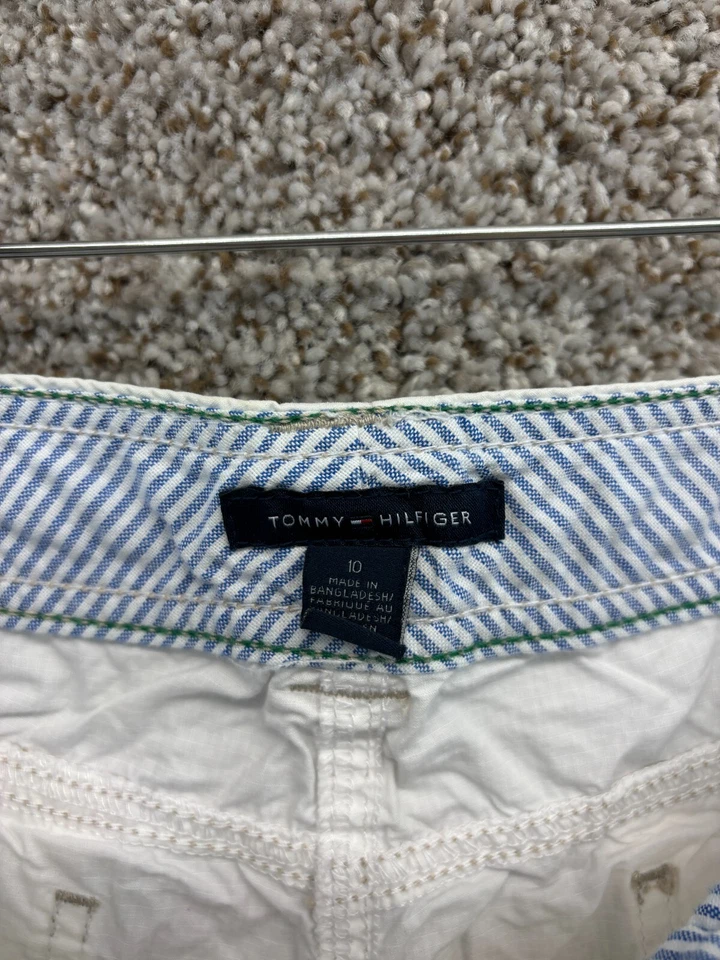 Tommy Hilfiger Pantalones Cortos Beige Chino Pantalones Cortos Bermudas Pantalones Cortos Algodón Para Mujer Talla 10 Foto 2 de 4