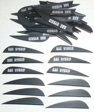 100- AAE Hybrid 26 2.7" BLACK Vanes arizona archery equipment arrow fletching  
