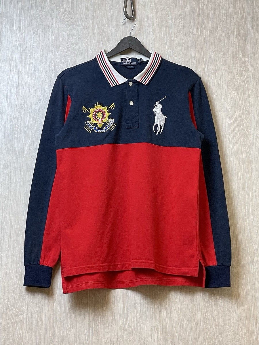 Vintage Polo Ralph Lauren Rugby Shirt Mens Size S Tall Big Pony | eBay