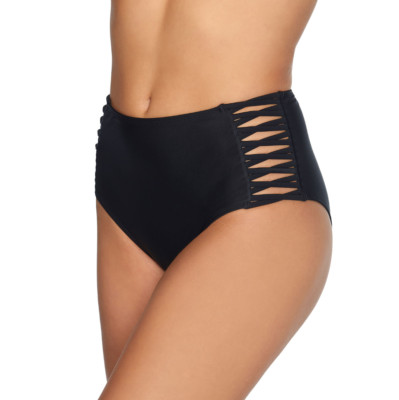 Arizona High Waist Bikini Swimsuit Bottom Juniors Size S, M, XL, XXL Black  