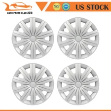 4X 13" Wheel Hub Caps Plastic Rim Covers Silver Cover Kit Fits R13 Tire & Rim