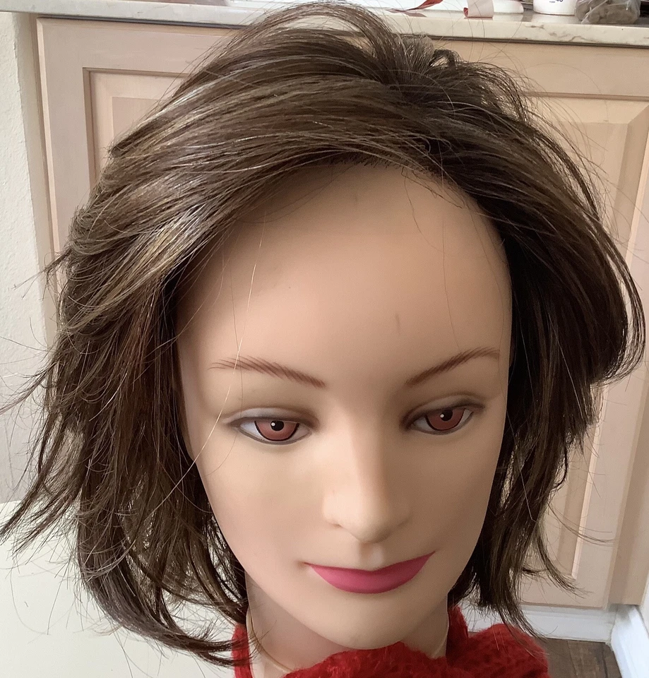 Peluca MONIKA de ESTETICA, *beso caramelo * frente de encaje, pieza mono, genuina, nueva Foto 2 de 4