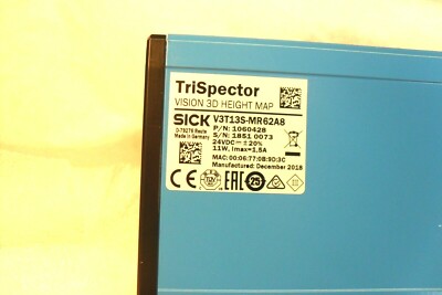 SICK TriSpector 1000 - V3T13S-MR62A8 3D machine vision, Intuitive