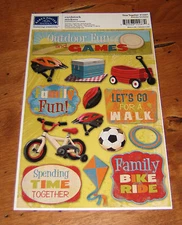 Karen Foster Design Cardstock Sticker Sheet ~ Time Together Outdoor Family Fun