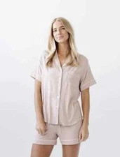 Cozy Earth Bamboo Pajamas Set Short Sleeve Top & Shorts Women’s XXXL 3XL Blush